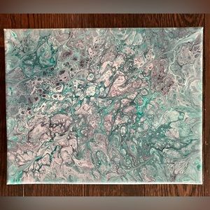 Original fluid art painting 8x10 inch canvas